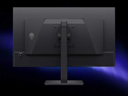 L'arrière du moniteur de jeu Alienware AW2726DM 27 pouces OLED présenté