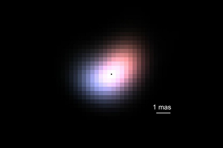 Image reconstruite du disque autour de Beta Canis Minoris (Source de l'image : Yoo Jung Kim/UCLA)