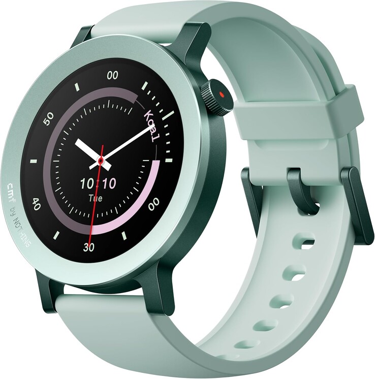 La CMF by Nothing Watch 3 Pro en vert clair. (Source de l'image : CMF by Nothing)