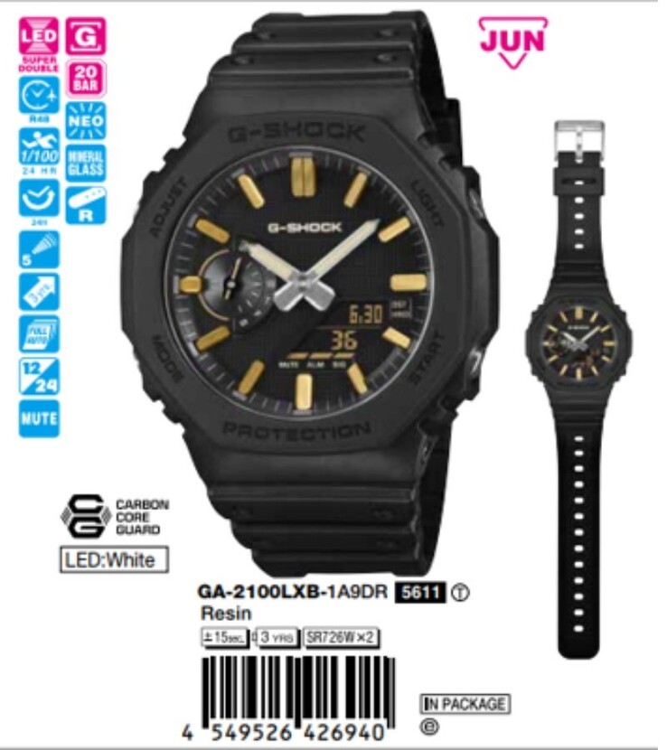 La montre Casio G-Shock GA-2100LXB-1A9