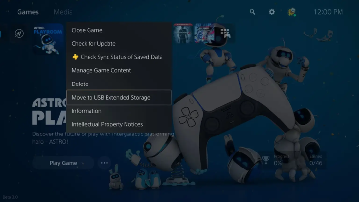Vous pouvez désormais déplacer les jeux PS5 vers des périphériques de stockage externes (image via Sony)