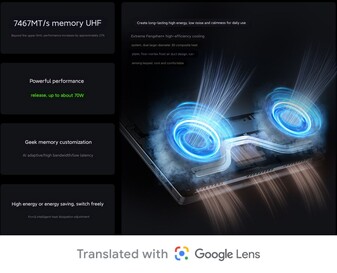 Performances et refroidissement (Source : Lenovo)