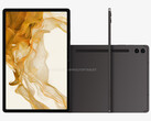 La Galaxy Tab S9 FE Plus dans l'une de ses quatre couleurs présumées de lancement. (Source de l'image : @OnLeaks & WolfofTablet)