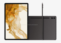 La Galaxy Tab S9 FE Plus dans l&#039;une de ses quatre couleurs présumées de lancement. (Source de l&#039;image : @OnLeaks &amp;amp; WolfofTablet)