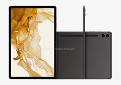La Galaxy Tab S9 FE Plus dans l'une de ses quatre couleurs présumées de lancement. (Source de l'image : @OnLeaks & WolfofTablet)