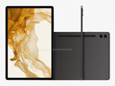 La Galaxy Tab S9 FE Plus dans l'une de ses quatre couleurs présumées de lancement. (Source de l'image : @OnLeaks &amp; WolfofTablet)