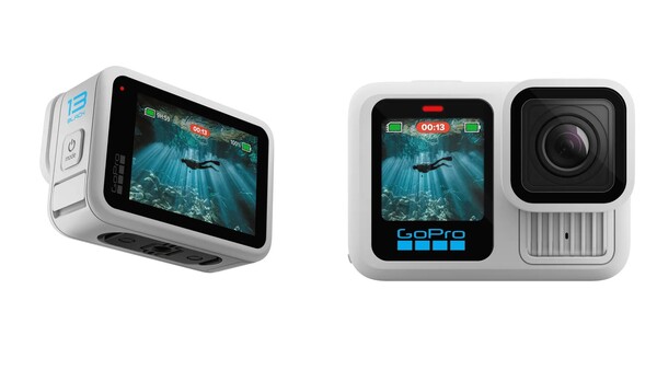 La GoPro Hero 13 Black en Polar White a encore des nuances de noir. (Source de l'image : GoPro)
