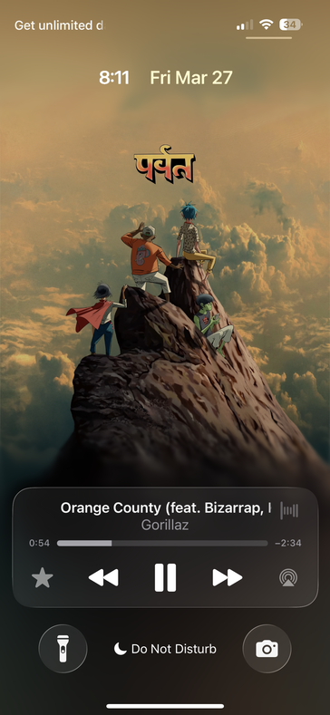 L'écran de verrouillage de Apple Music est l'un des choix d'interface les plus épurés pour cette application - avec les albums 