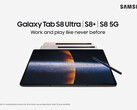 La série Galaxy Tab S8. (Source : Samsung)