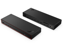 La nouvelle station d'accueil Thunderbolt 5 de Lenovo semble relativement compacte compte tenu des ports qu'elle contient. (Source de l'image : via Evan Blass)