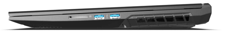 Côté droit : lecteur de carte de stockage (SD), 2x USB 3.2 Gen 1 (Type-A)