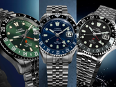 Les montres Timex Deepwater Meridian 200 Automatic GMT en noir (TW2Y63900), bleu (TW2Y64000) et vert (TW2Y64100).