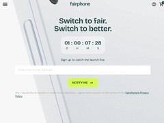 Le Fairphone 6 pourrait être annoncé le 25 juin à 11 heures CET (Capture d'écran de : Fairphone.com).
