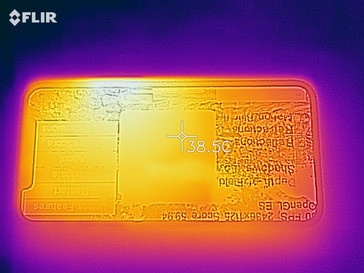 iPhone XS - Relevé thermique à l'avant de l'appareil en cas de sollicitations soutenues.