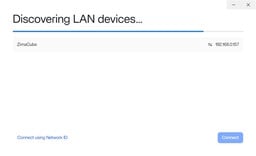 Le client recherche les appareils Zima au sein du même réseau