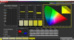 Saturation CalMAN (espace couleur cible P3)