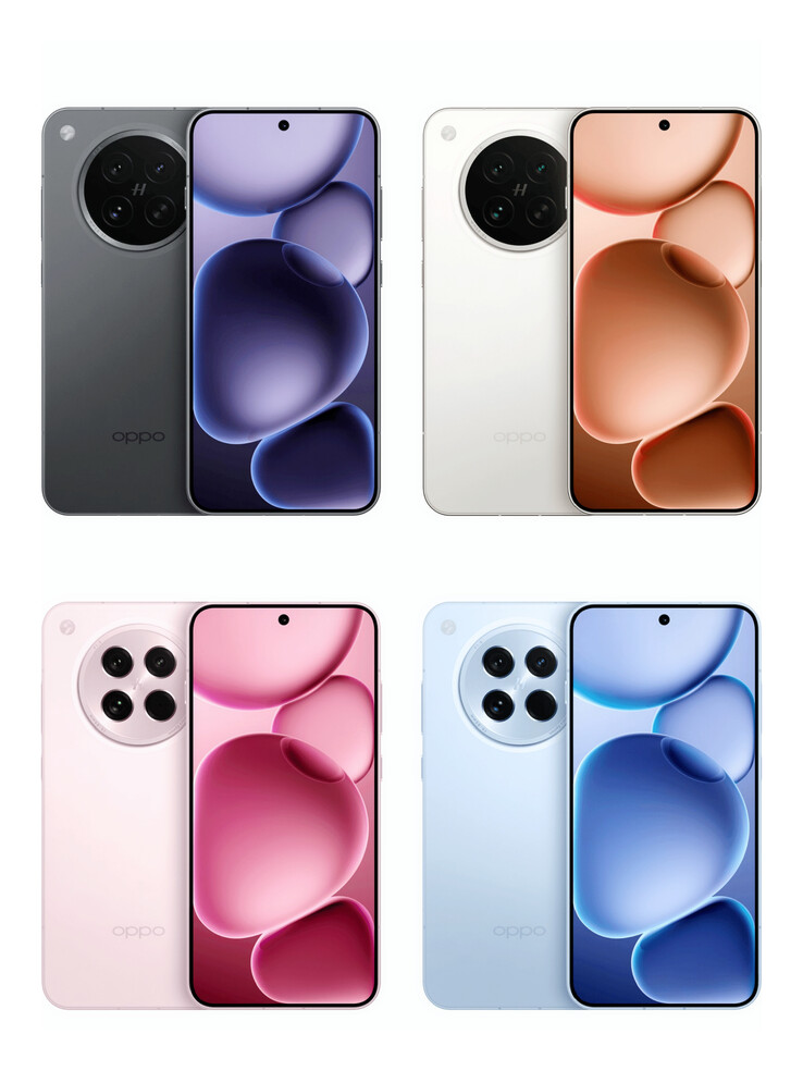 Le "Find X8s" devrait être disponible en 4 couleurs différentes. (Source : Digital Chat Station via Weibo)