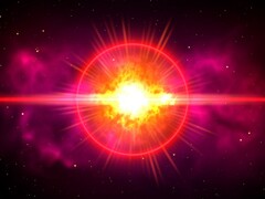 Illustration d'artiste montrant une supernova.