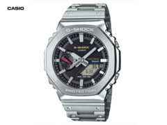La Casio G-Shock GM-B2100SD-1C (photo) sera dotée d&#039;un cadran noir et d&#039;un boîtier en acier de couleur argentée. (Source de l&#039;image : Great G-Shock World)