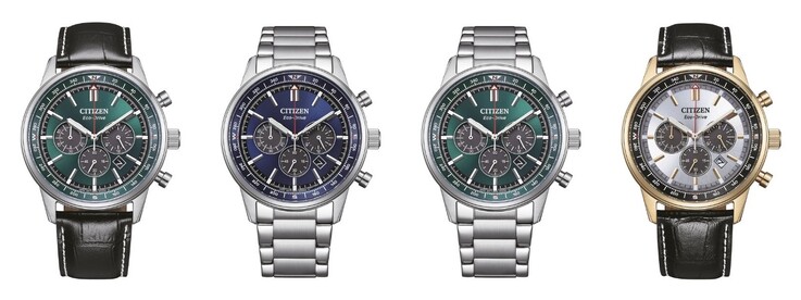 De gauche à droite : les montres Citizen CA4720-01X, CA4720-52L, CA4720-52X et CA4723-03A. (Source de l'image : Citizen, édité)