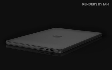 Concept du MacBook Pro 14. (Image source : @RendersbyIan)