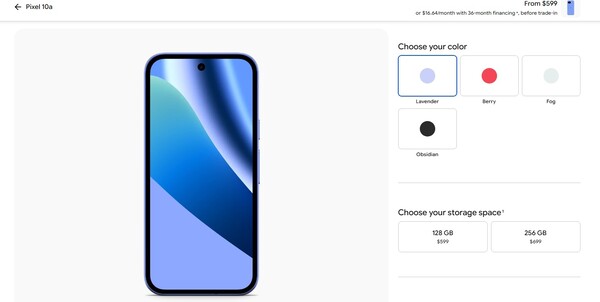 Le nouveau prix du Pixel 10a est désormais en vigueur sur le Google Store et Amazon.