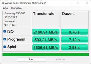 AS SSD - Benchmark de copie