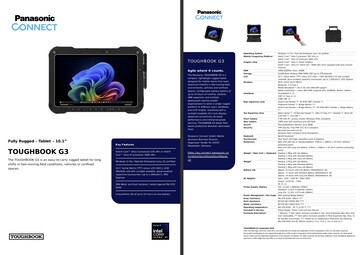 Spécifications du Panasonic Toughbook G3