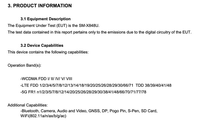 Documents de la FCC concernant une future tablette Samsung.