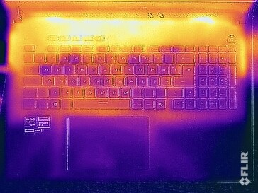 Températures de surface des essais sous contrainte (en haut)
