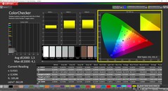 CalMAN ColorChecker (profil : sRGB, espace couleur cible : sRGB)