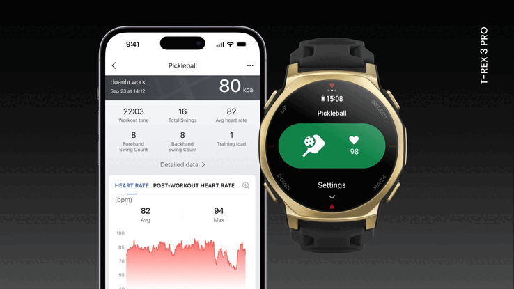 La mise à jour logicielle Amazfit de septembre 2026 améliore le pickleball