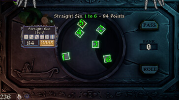 Sur la photo : une capture d'écran du jeu « Dice With Death ».