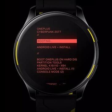 OnePlus Watch Cyberpunk 2077 Edition (image via Tech Droider sur Twitter)