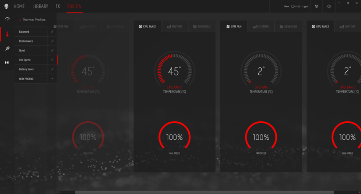 Profils thermiques dans Alienware Command Center