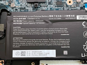 Informations sur la batterie