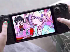 L'offre groupée Vibrant Visual Novels expirera le 05 février. Illustration : Steam Deck avec une capture d'écran de Needy Streamer Overload sur son écran. (Source de l'image : Valve)
