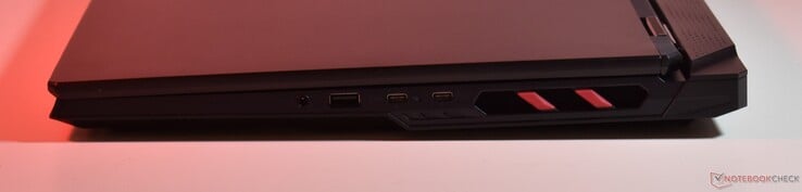 à droite : Audio 3,5 mm, USB A 3.2 Gen 1, 2x Thunderbolt 4