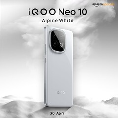 Le iQoo Neo 10 en blanc alpin