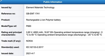 La FCC vient peut-être de révéler certaines caractéristiques du Nokia G50. (Source : FCC via MySmartPrice)