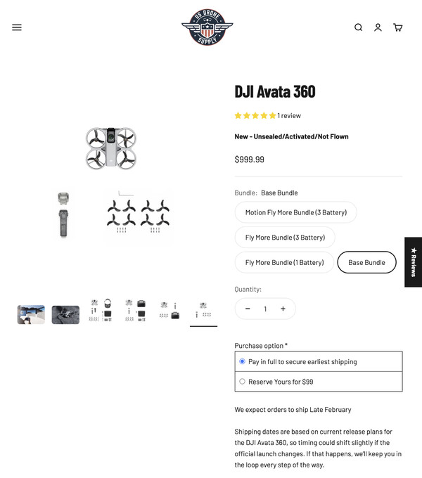 (Source : US Drone Supply)