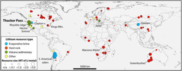 La carte des gisements de lithium dans le monde montre l'importance de la découverte de Thacker Pass