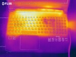 Acer Nitro 5 - Relevé thermique au-dessus de l'appareil en cas de sollicitations.