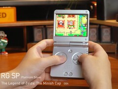 L'Anbernic RG SP exécutant un jeu GBA.