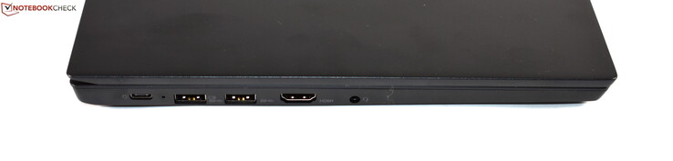 Côté gauche : USB C 3.1 Gen 1, 2 USB A 3.0, HDMI, combo audio.
