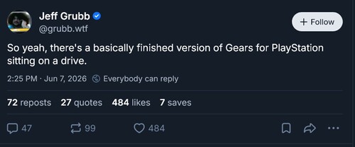 Message de Jeff Grubb sur Gears of War : E-Day PS5 build