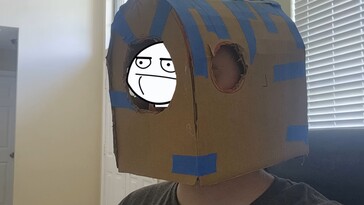 Mesures initiales prises à l'aide d'une boîte en carton