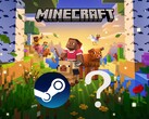 Bannière Minecraft avec logo Steam