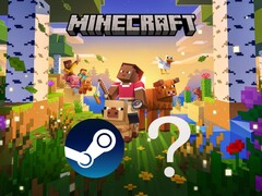 Bannière Minecraft avec logo Steam