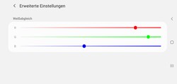 Samsung Galaxy S10 5G - Nos réglages pour une balance des blancs optimisée.